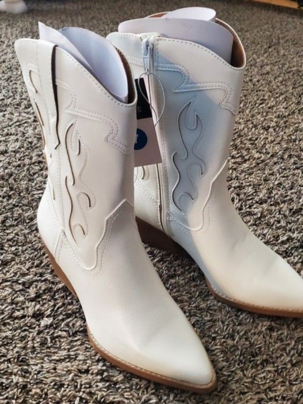 Target White Women's Lace-Up Western Ankle Boots